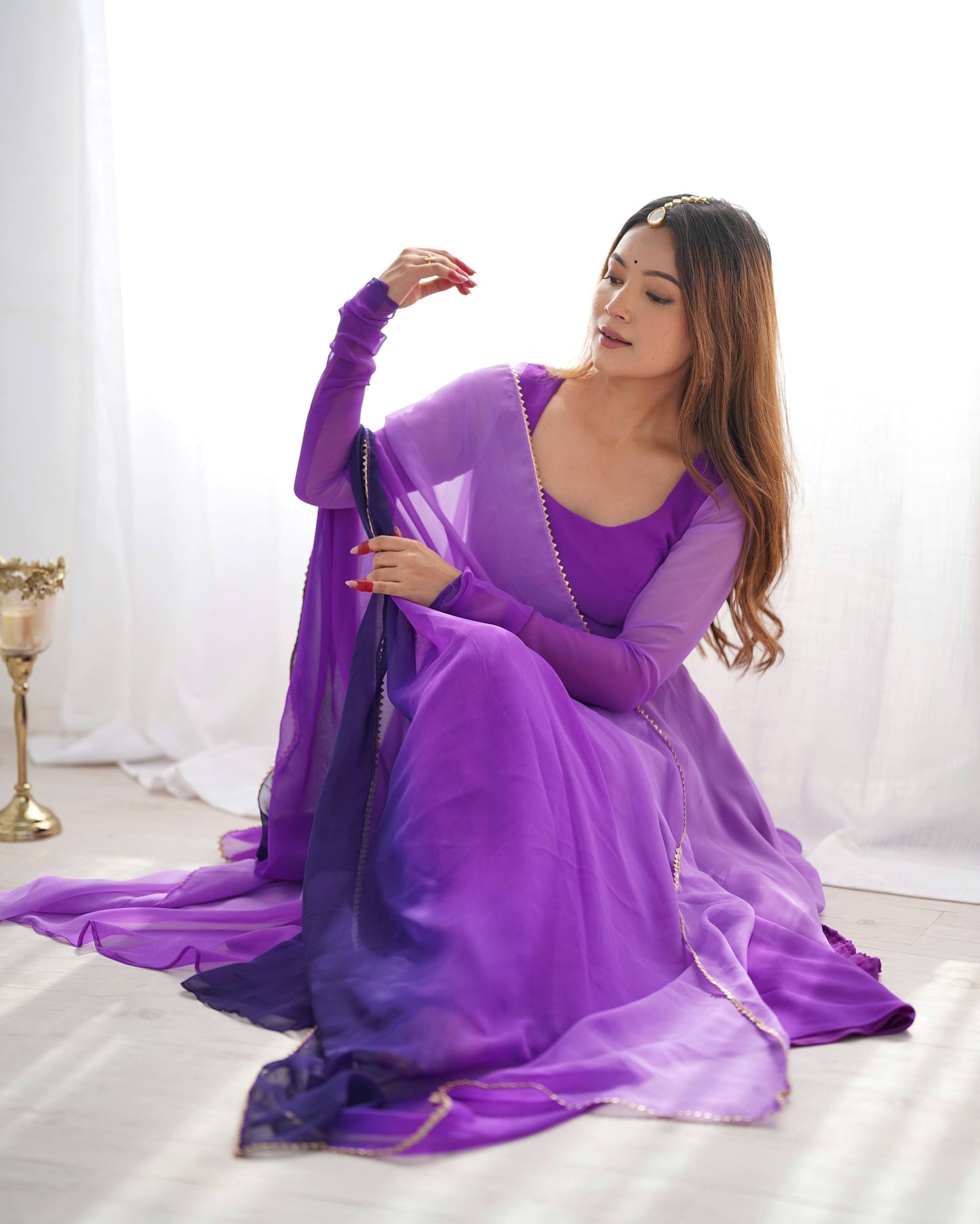 LadyVastara Festive Special Anarkali Suit with Heavy Flare & Soft Dupatta