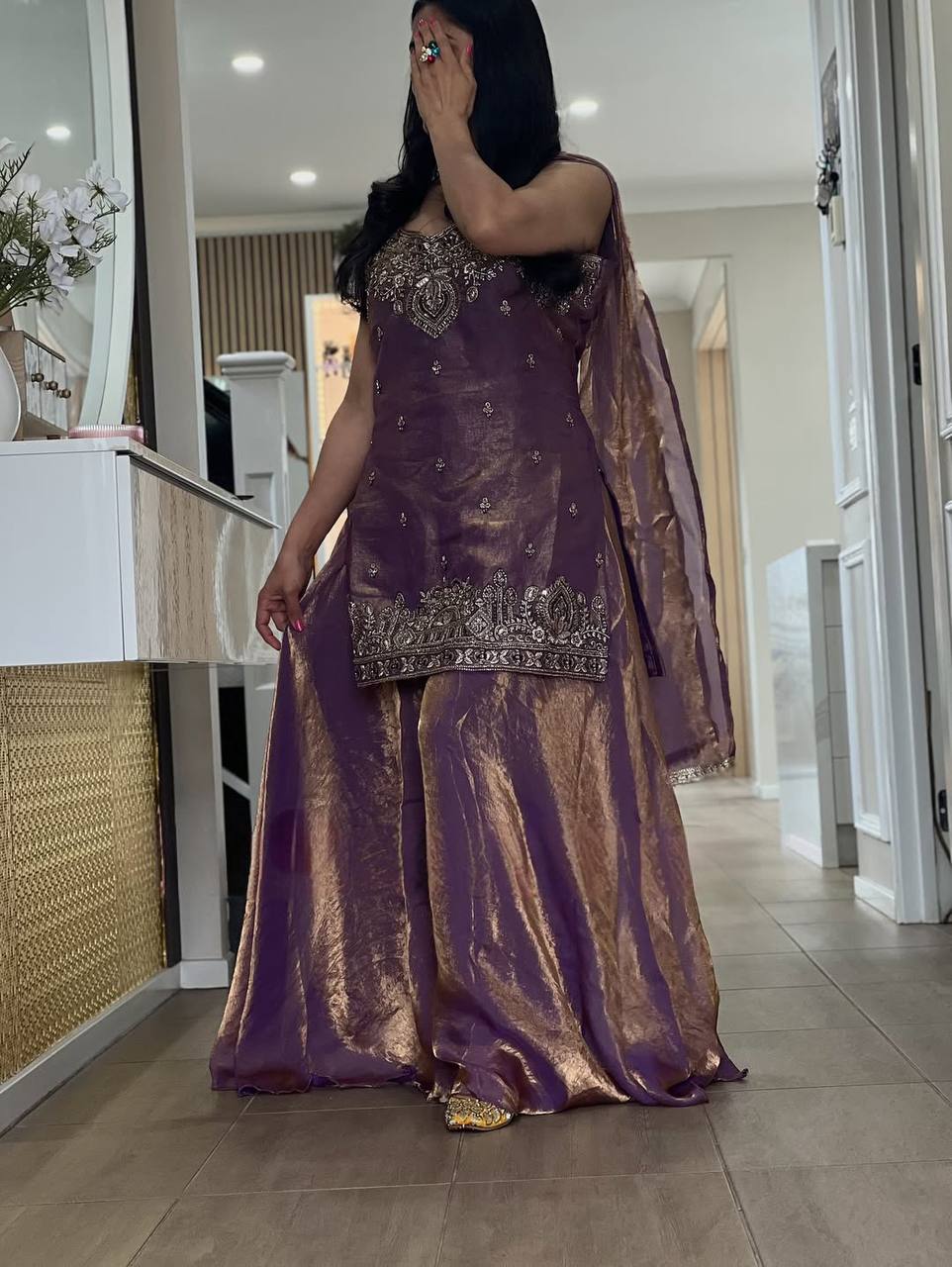 LadyVastara Heavy Handwork Silk Suit β Festive Special
