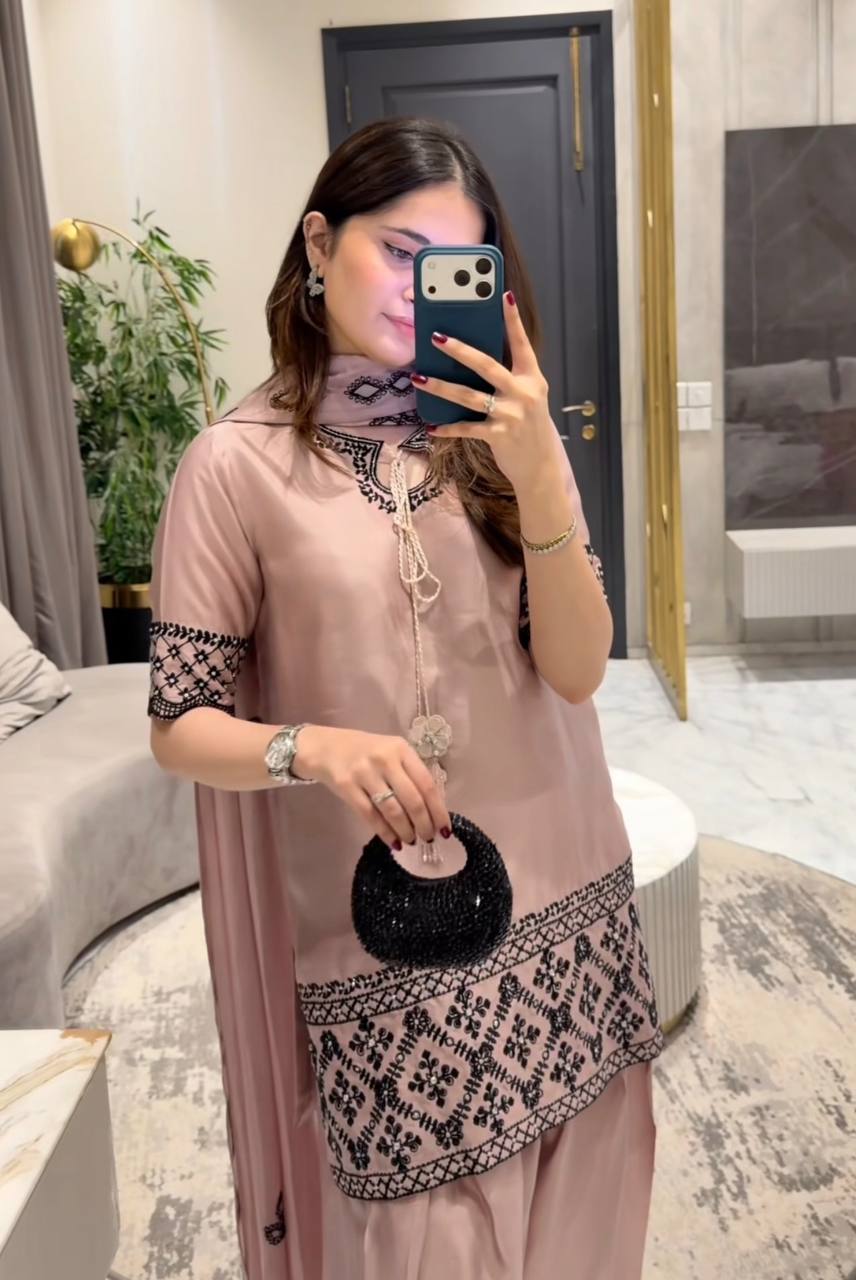 LadyVastara Traditional Farshi Salwar Suit with Rich Embroidery Work