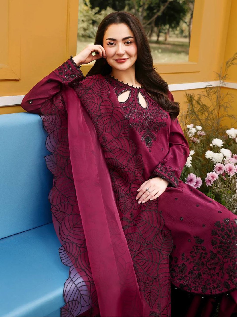 LadyVastara Designer Satin Rayon Embroidered Plazzo Set with Organza Dupatta | Full Stitched Ethnic Wear