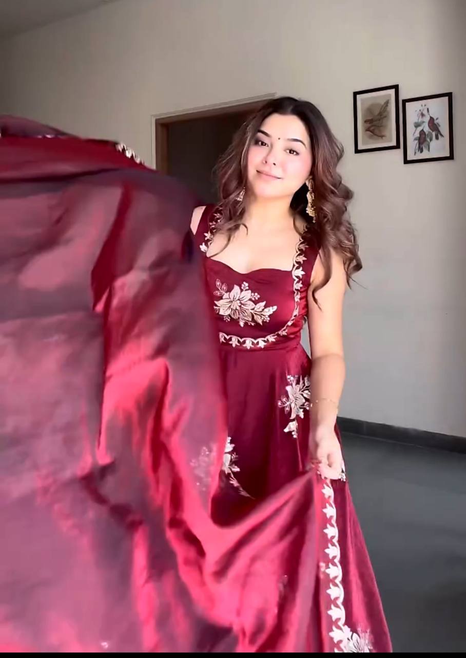 LadyVastara Festive Special Embroidered Anarkali Suit