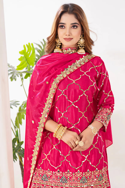 LadyVastara Elegance Embroidered Sharara Suit