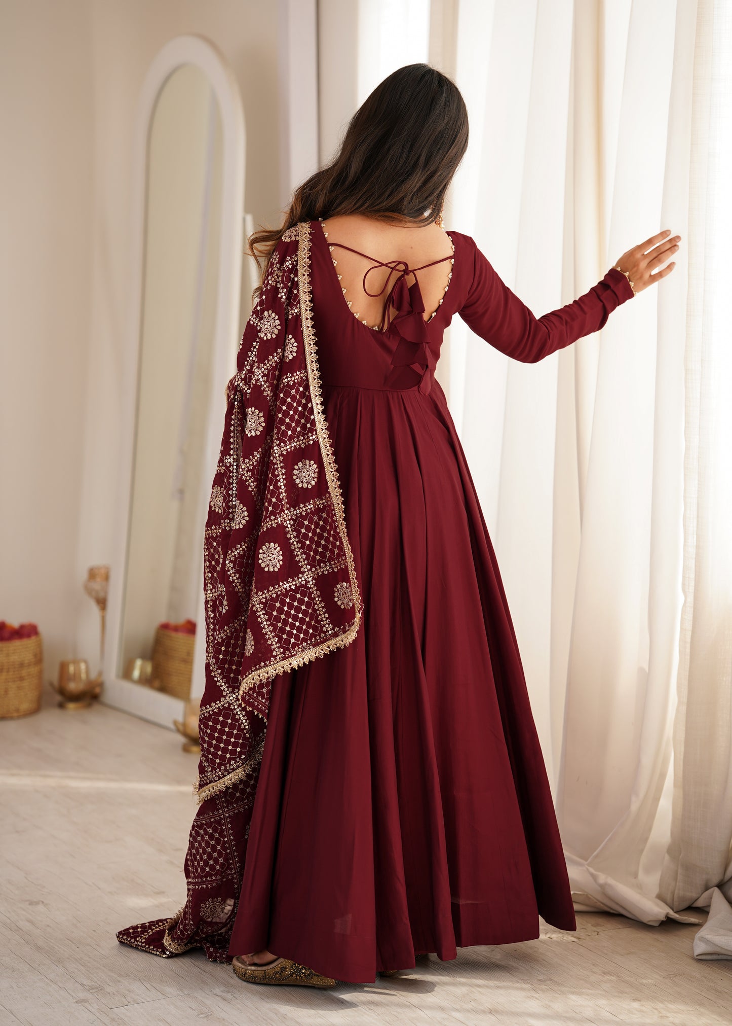 LadyVastara Premium Full Flare Anarkali Suit Set for Women