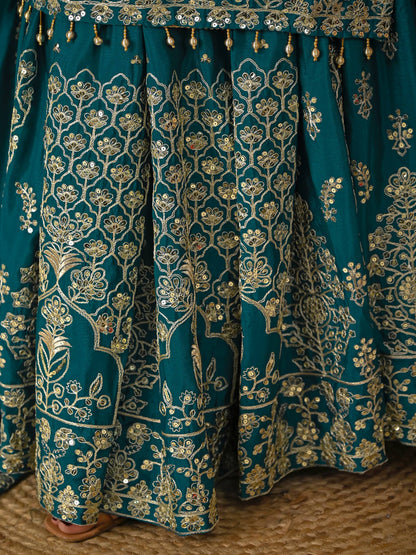 LadyVastara Royal Purple Luxurious Wedding & Party Wear Heavy Embroidered Sharara Suit