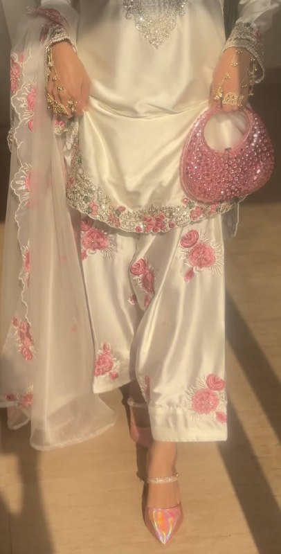 Ladyvastara Heavy Japan Satin Kurti Set with Farshi Salwar & Organza Dupatta