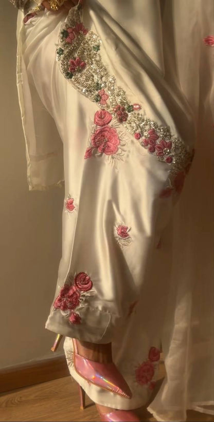 Ladyvastara Heavy Japan Satin Kurti Set with Farshi Salwar & Organza Dupatta