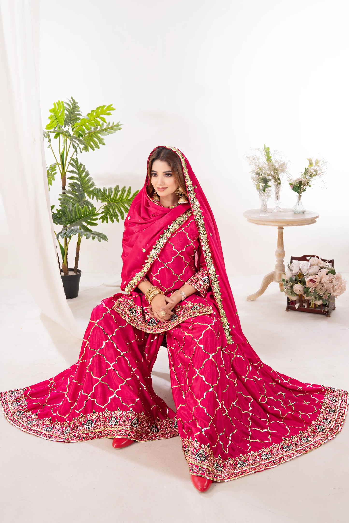 LadyVastara Elegance Embroidered Sharara Suit