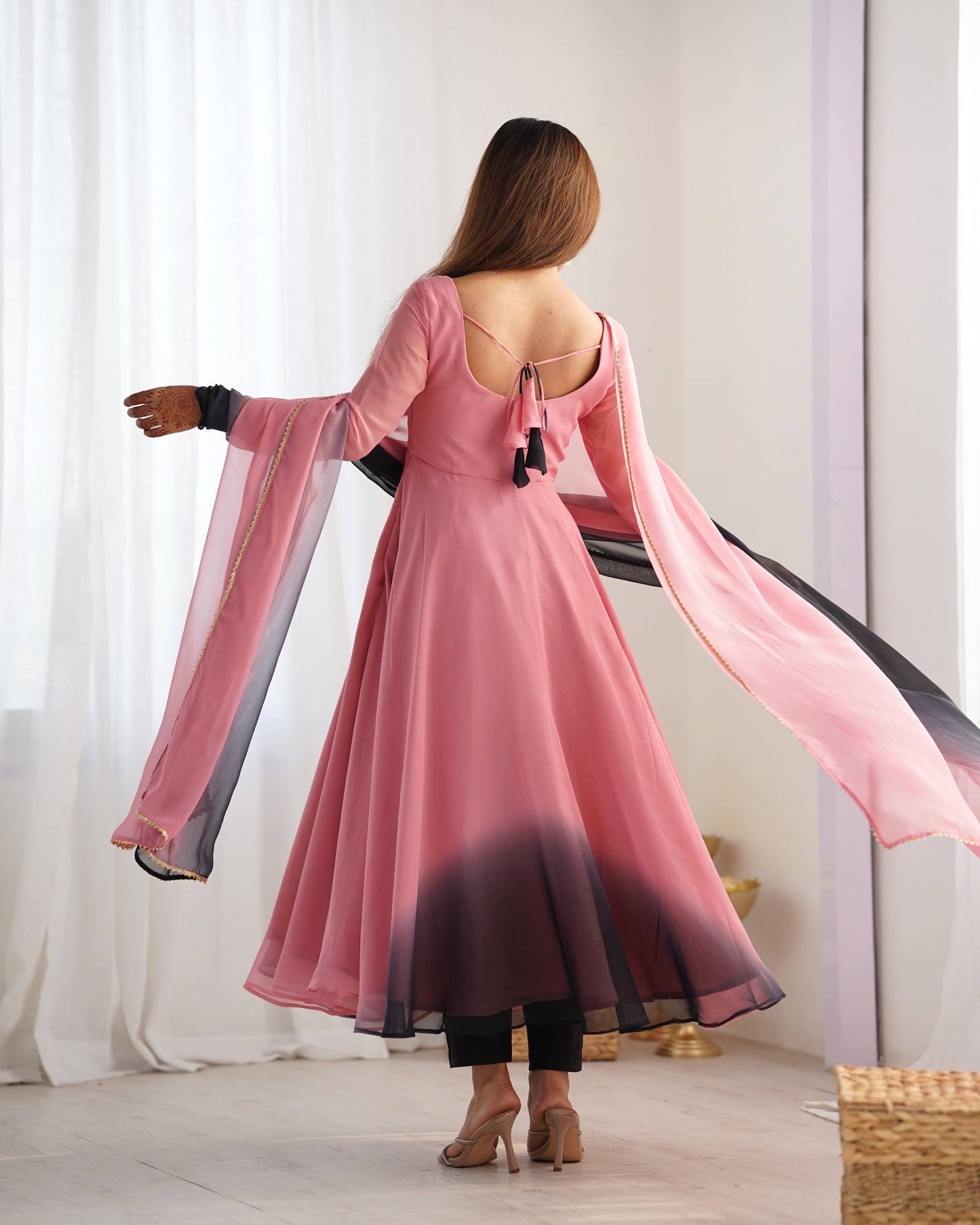 LadyVastara Festive Special Anarkali Suit with Heavy Flare & Soft Dupatta
