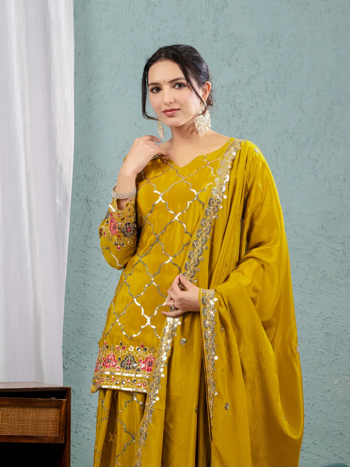 LadyVastara Elegance Embroidered Sharara Suit