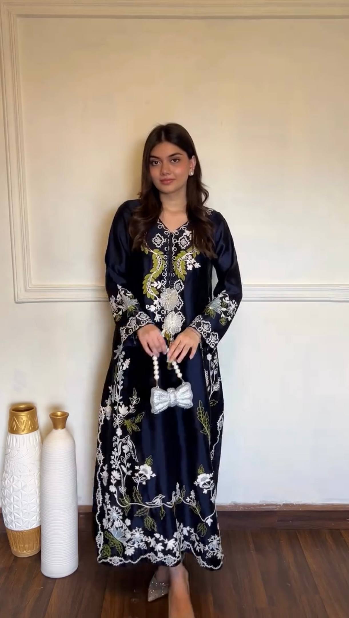 LadyVastara Traditional Satin Rayon Kaftan Set | Party & Festive Wear