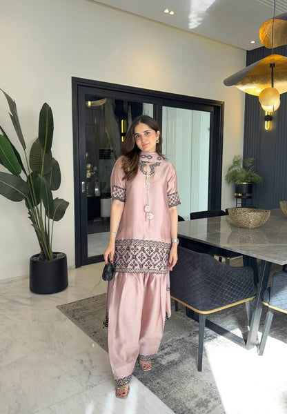 LadyVastara Traditional Farshi Salwar Suit with Rich Embroidery Work