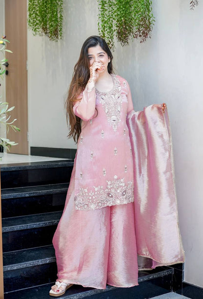 LadyVastara Premium Party Wear Embroidered Suit Set with Dupatta