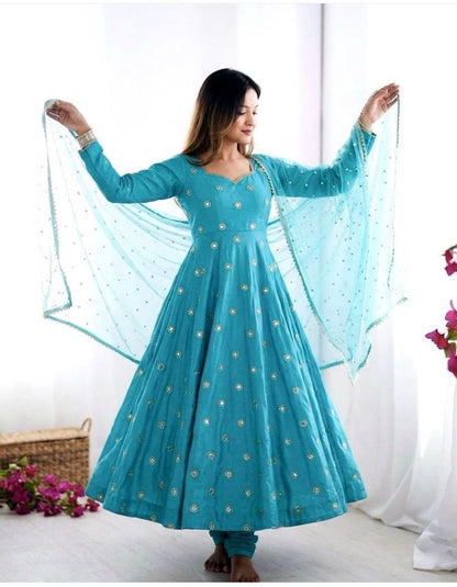 LadyVastara Party Wear Anarkali Suit with Dupatta – A-One Quality