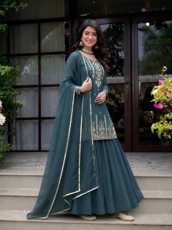 LadyVastara Wedding & Festival Ready Roman Cotton Lehenga Set for Women