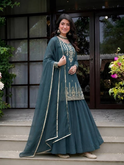 LadyVastara Wedding & Festival Ready Roman Cotton Lehenga Set for Women
