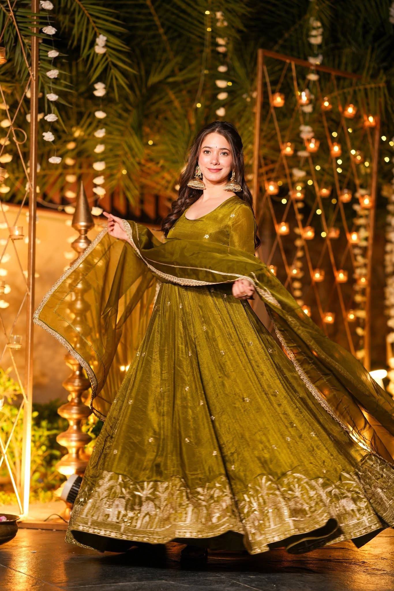 LadyVastara Festive Wear Embroidered Anarkali with Pants & Dupatta