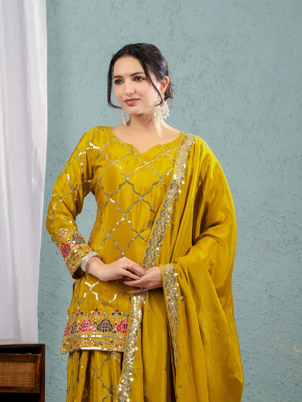 LadyVastara Elegance Embroidered Sharara Suit