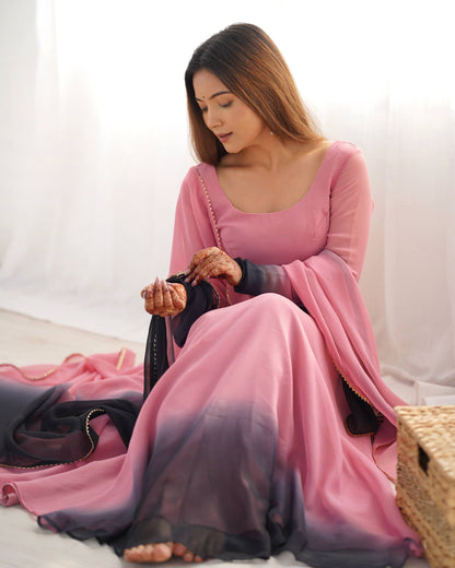LadyVastara Festive Special Anarkali Suit with Heavy Flare & Soft Dupatta