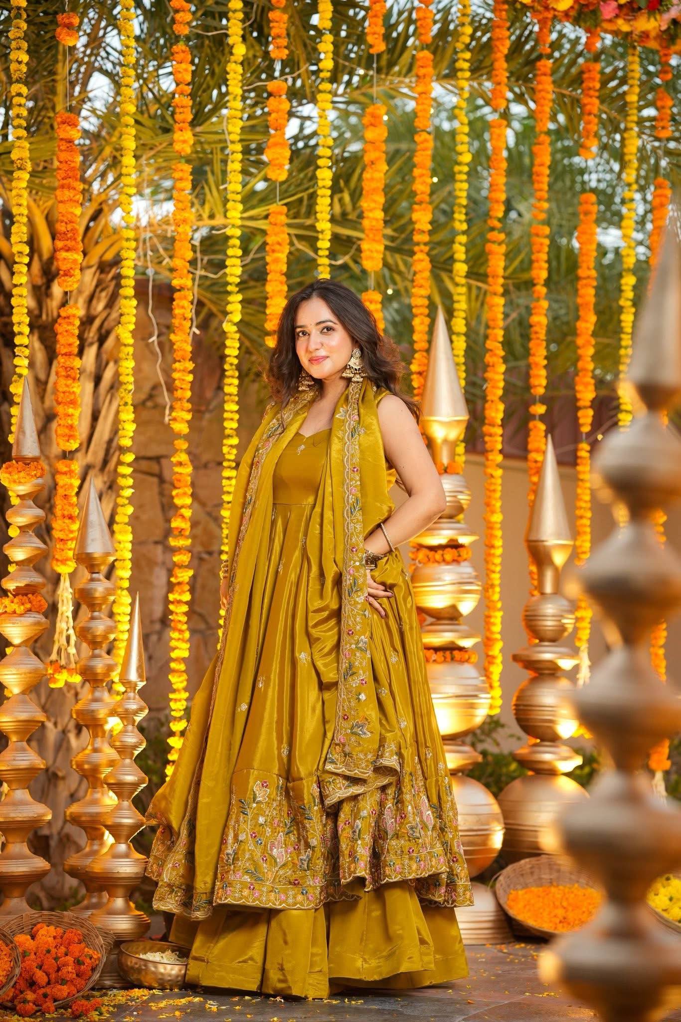 LadyVastara Royal Look Natural Crepe Silk Anarkali Suit
