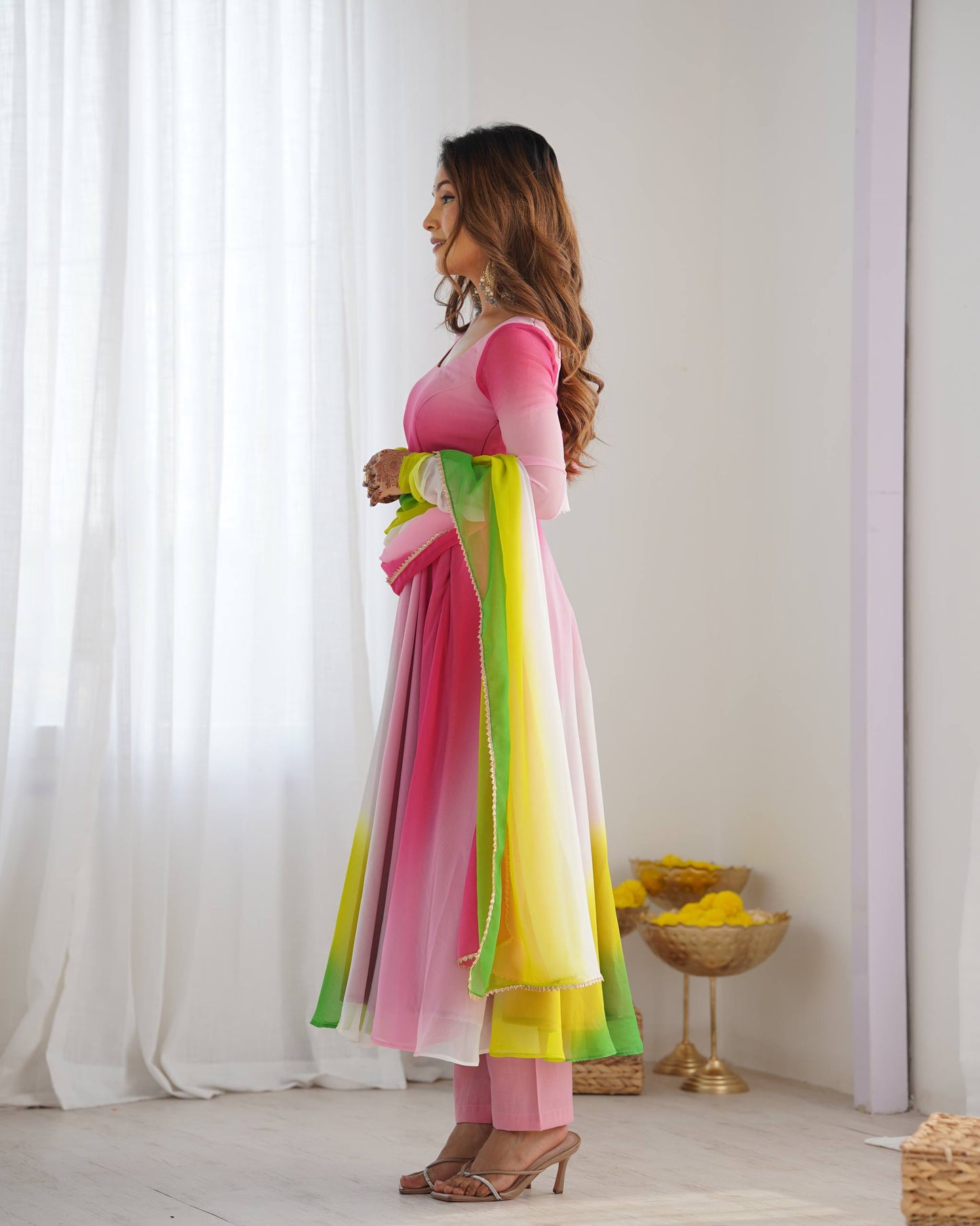 LadyVastara Festive Special Anarkali Suit with Heavy Flare & Soft Dupatta