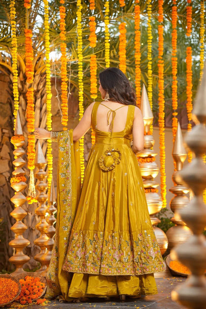 LadyVastara Royal Look Natural Crepe Silk Anarkali Suit