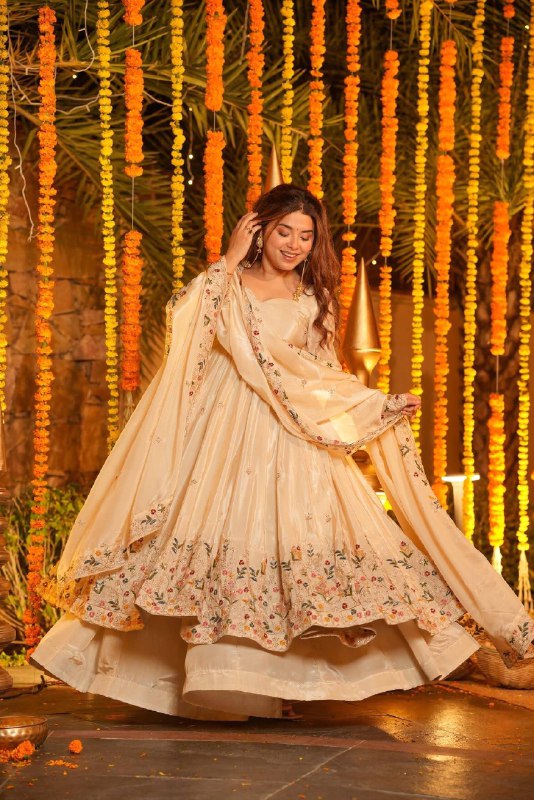 LadyVastara Luxury crepe silk Kurta Palazzo Set for Wedding & Festive Occasions