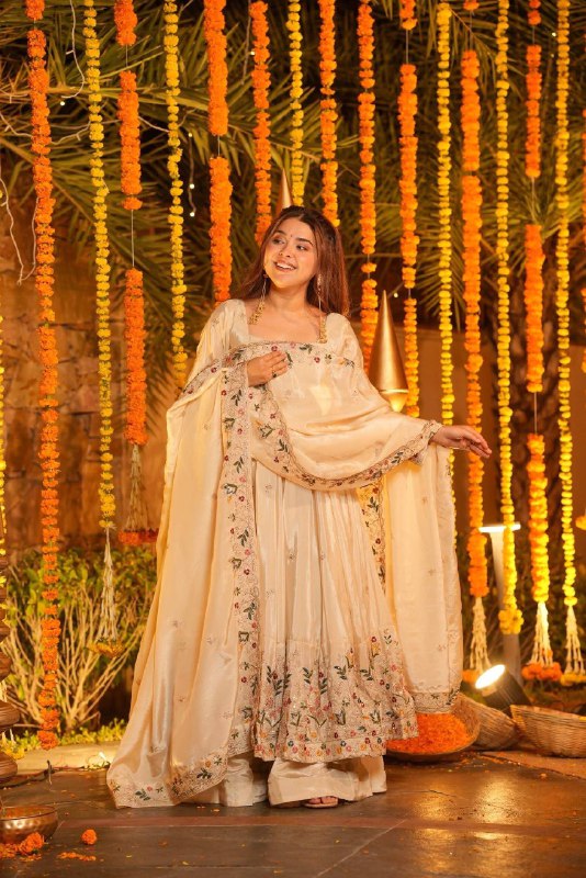 LadyVastara Luxury crepe silk Kurta Palazzo Set for Wedding & Festive Occasions