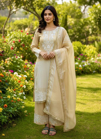 LadyVastara Luxury Dual Tone Banarasi Silk Set with Sequence Work