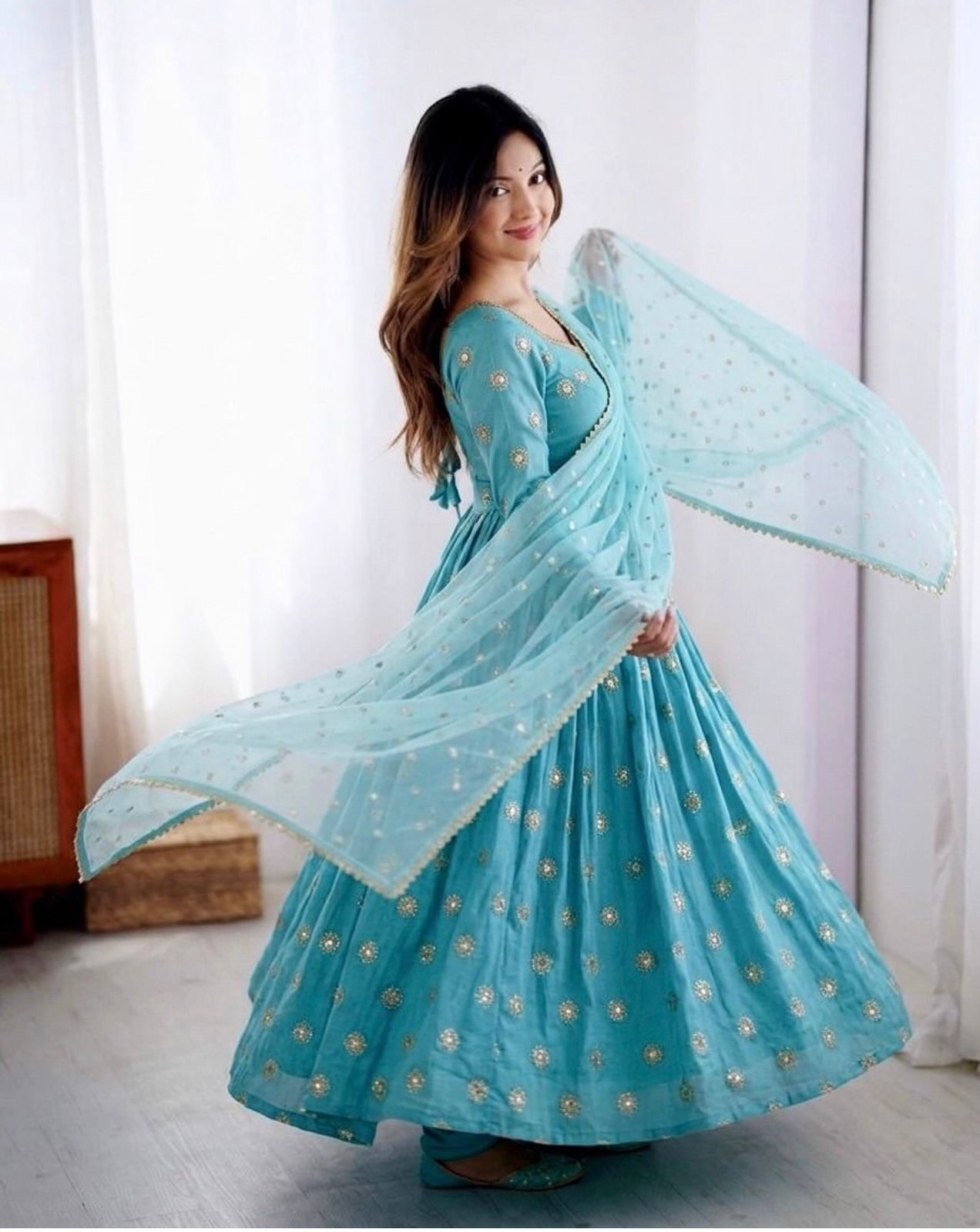 LadyVastara Party Wear Anarkali Suit with Dupatta – A-One Quality