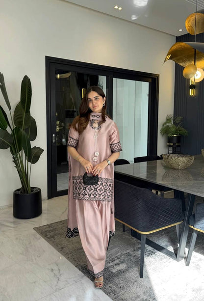 LadyVastara Traditional Farshi Salwar Suit with Rich Embroidery Work