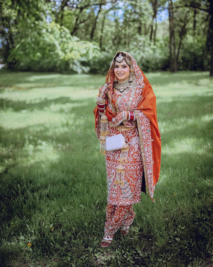 LadyVastara Designer Crepe Silk Suit with Embroidery Dupatta