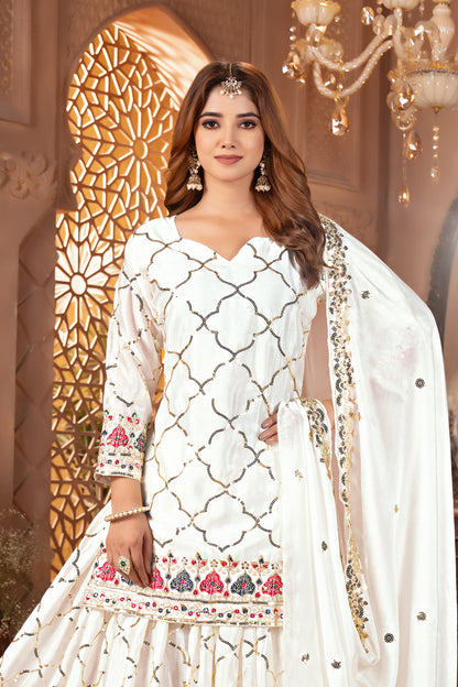 LadyVastara Elegance Embroidered Sharara Suit