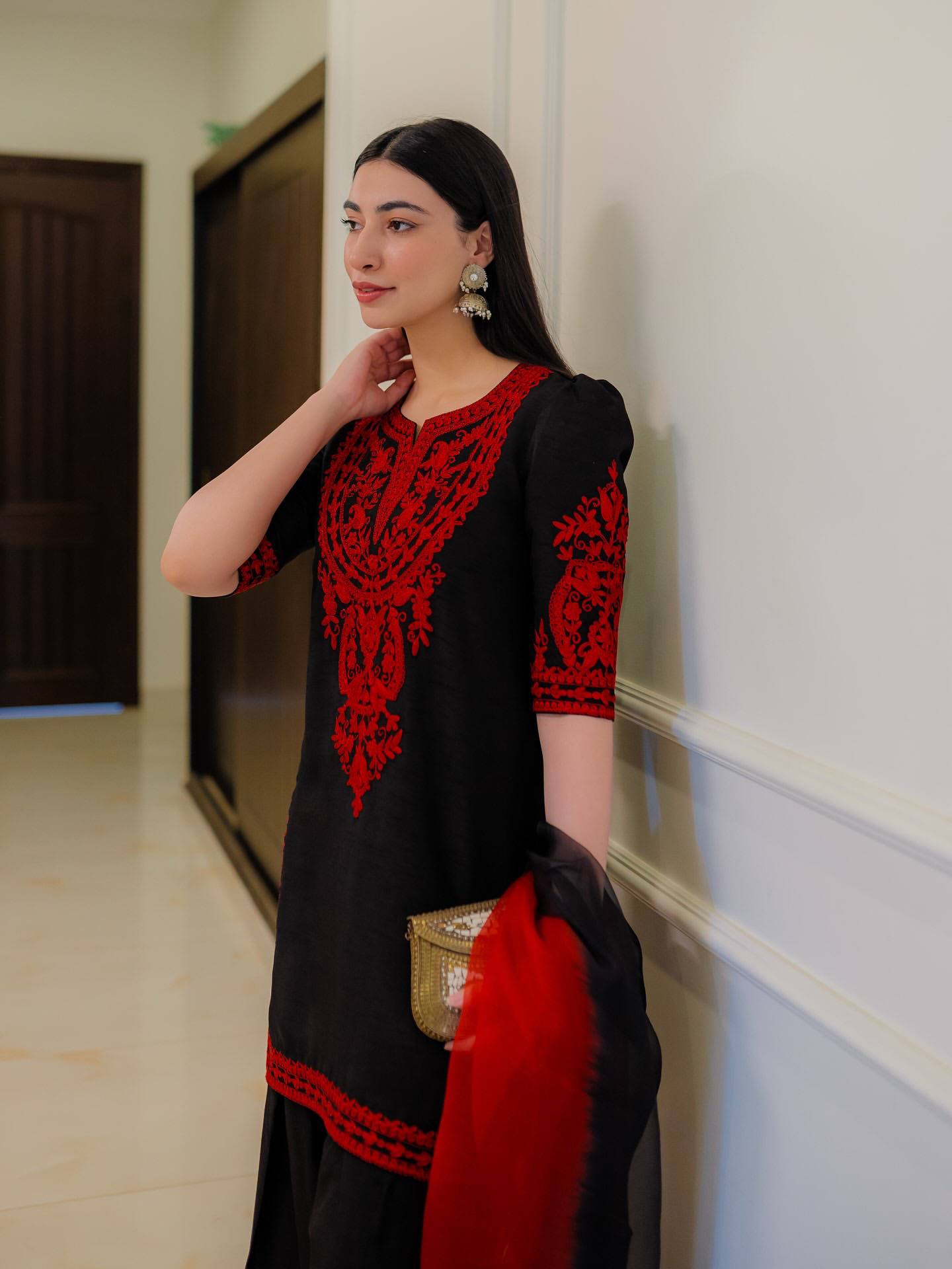LadyVastara New Collection Chinon Silk Kurta Palazzo Set for Women