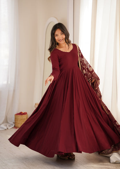 LadyVastara Premium Full Flare Anarkali Suit Set for Women