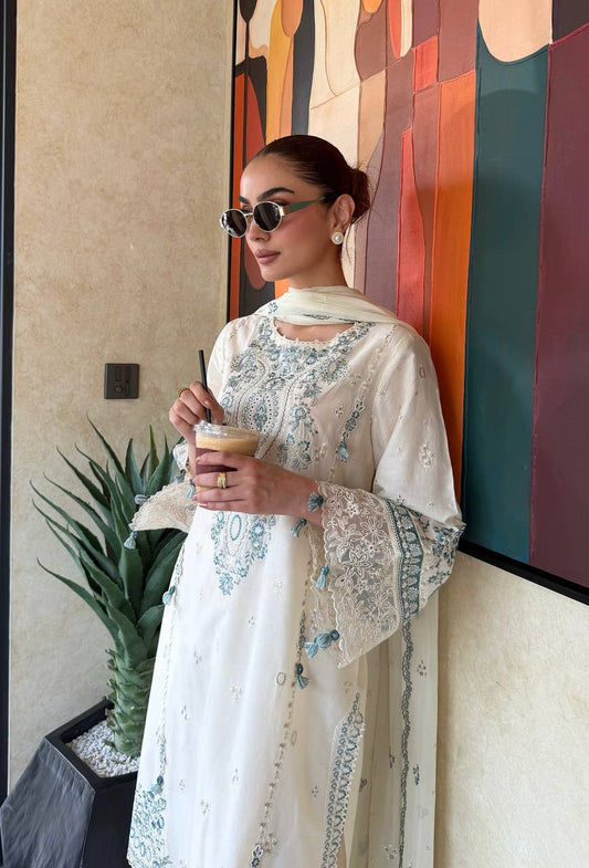 LadyVastara Festive Wear Satin Rayon Embroidered Suit Set