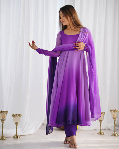 LadyVastara Festive Special Anarkali Suit with Heavy Flare & Soft Dupatta