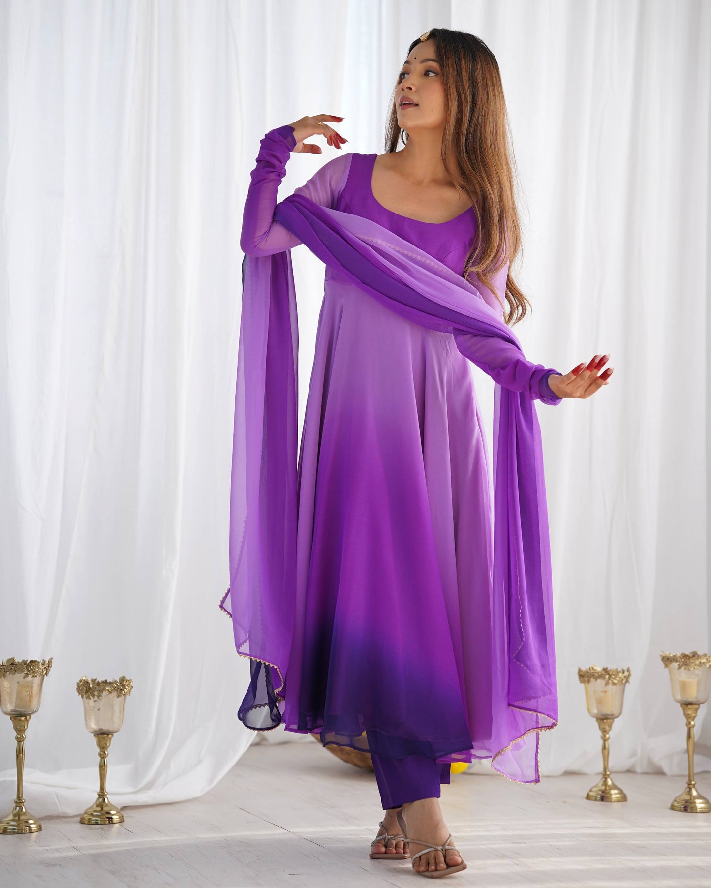 LadyVastara Festive Special Anarkali Suit with Heavy Flare & Soft Dupatta