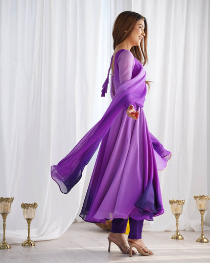 LadyVastara Festive Special Anarkali Suit with Heavy Flare & Soft Dupatta
