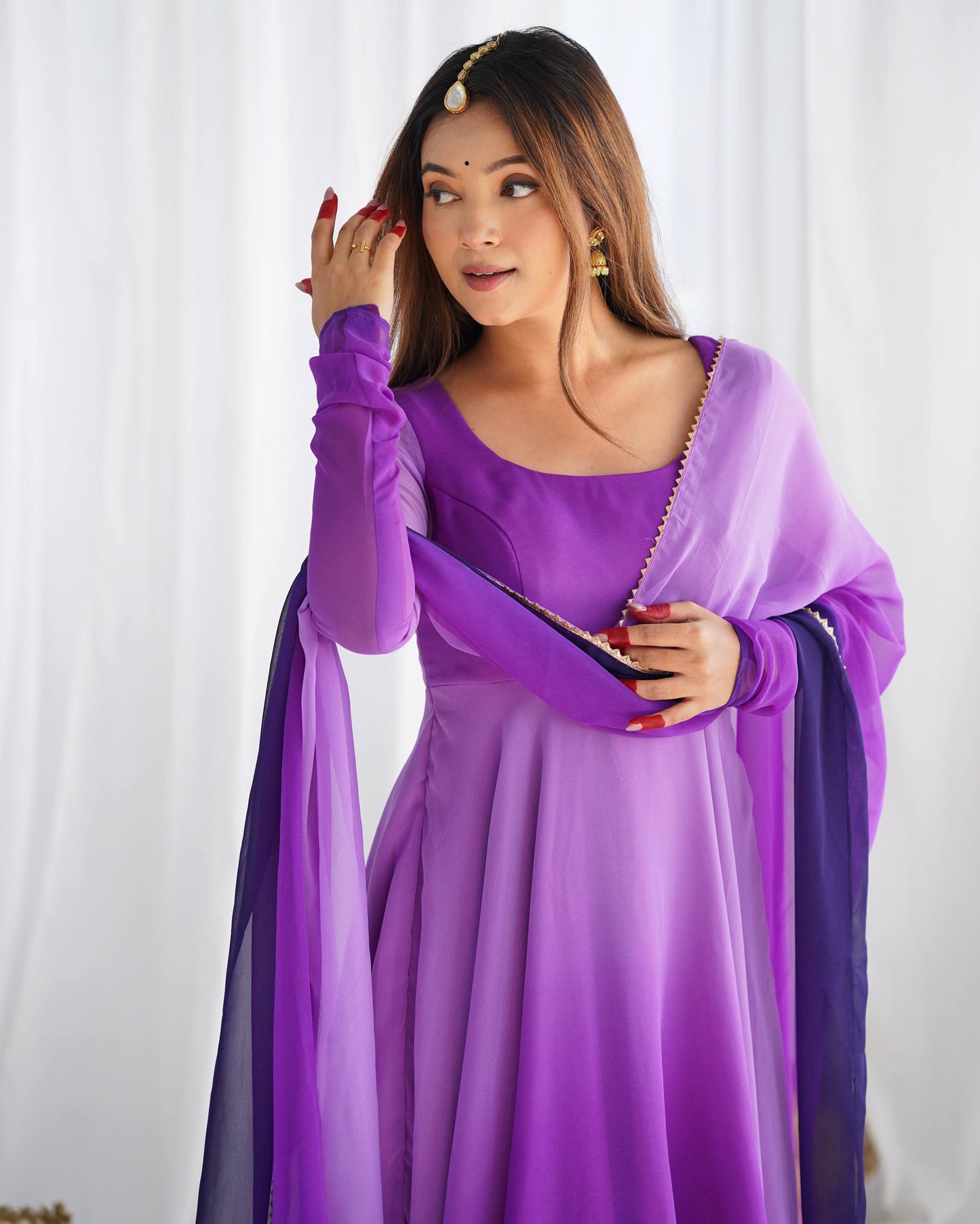 LadyVastara Festive Special Anarkali Suit with Heavy Flare & Soft Dupatta