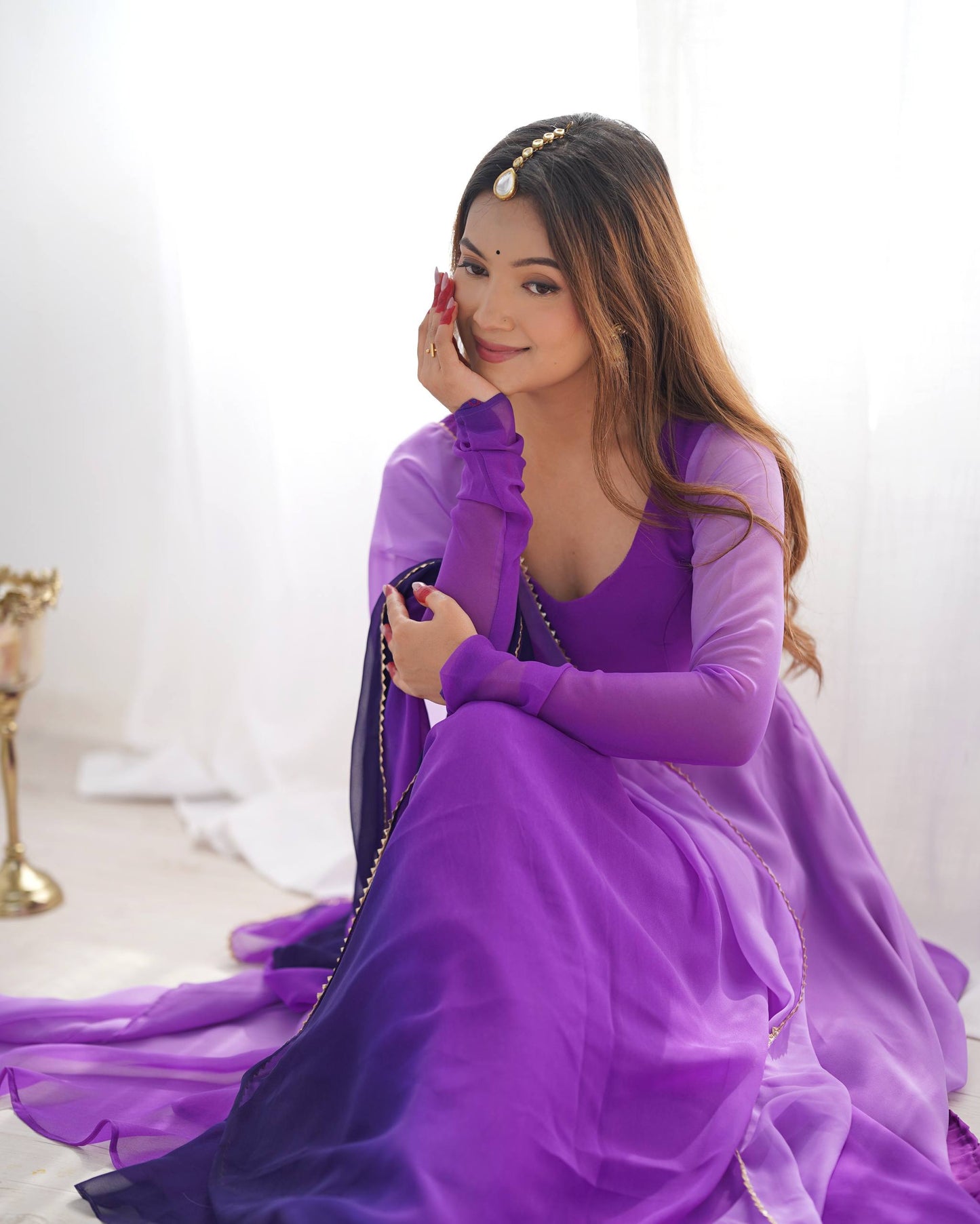 LadyVastara Festive Special Anarkali Suit with Heavy Flare & Soft Dupatta