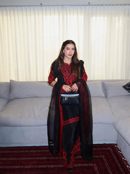 LadyVastara New Collection Chinon Silk Kurta Palazzo Set for Women