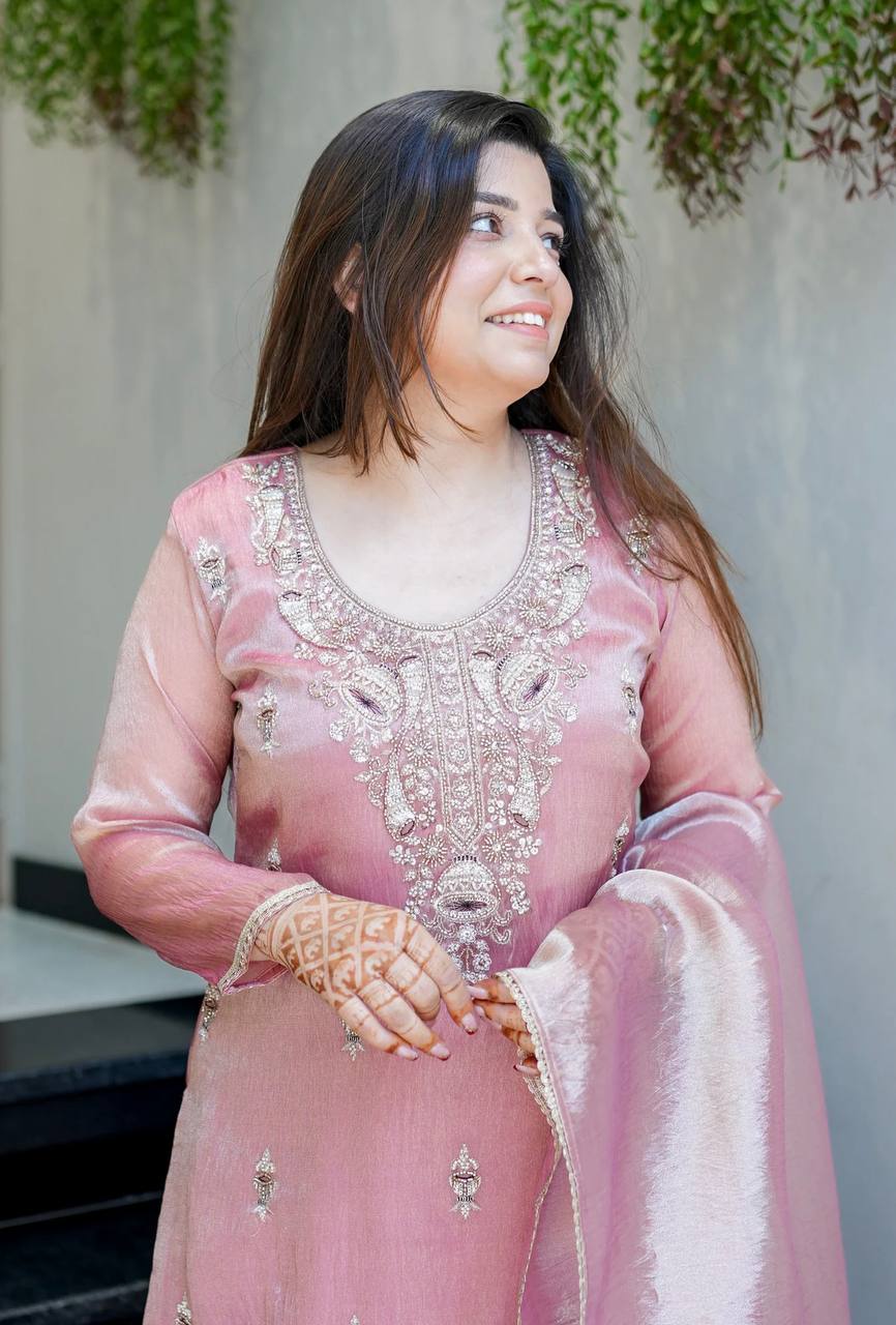 LadyVastara Premium Party Wear Embroidered Suit Set with Dupatta
