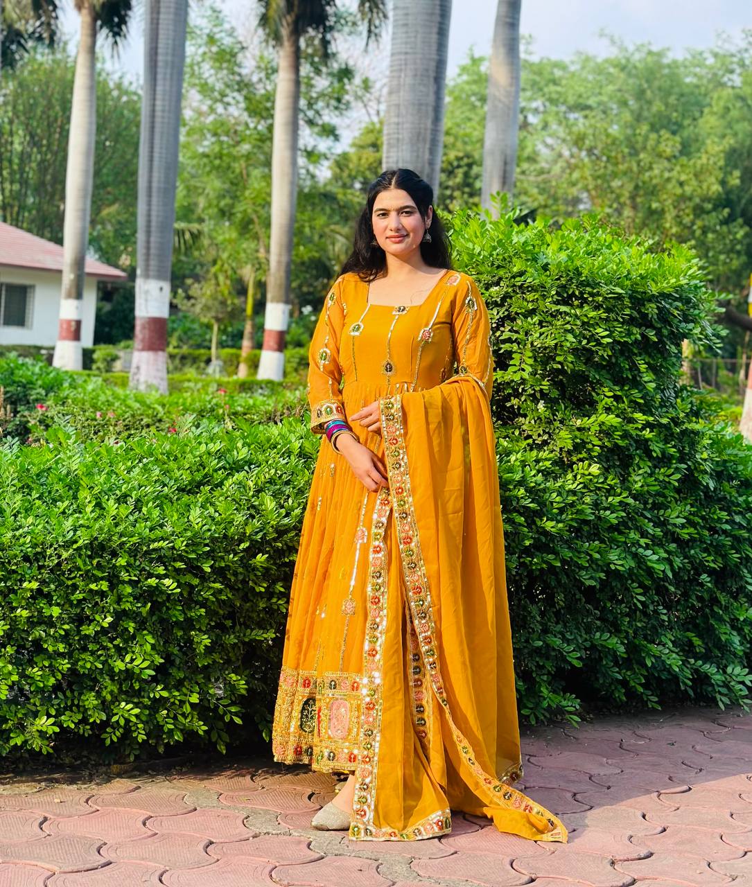 LadyVastara Royal Designer Anarkali Suit Set with Heavy Sequins & Embroidery Work