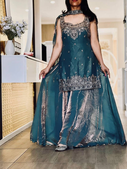 LadyVastara Heavy Handwork Silk Suit – Festive Special