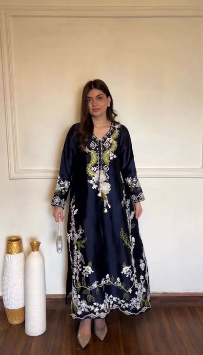 LadyVastara Traditional Satin Rayon Kaftan Set | Party & Festive Wear