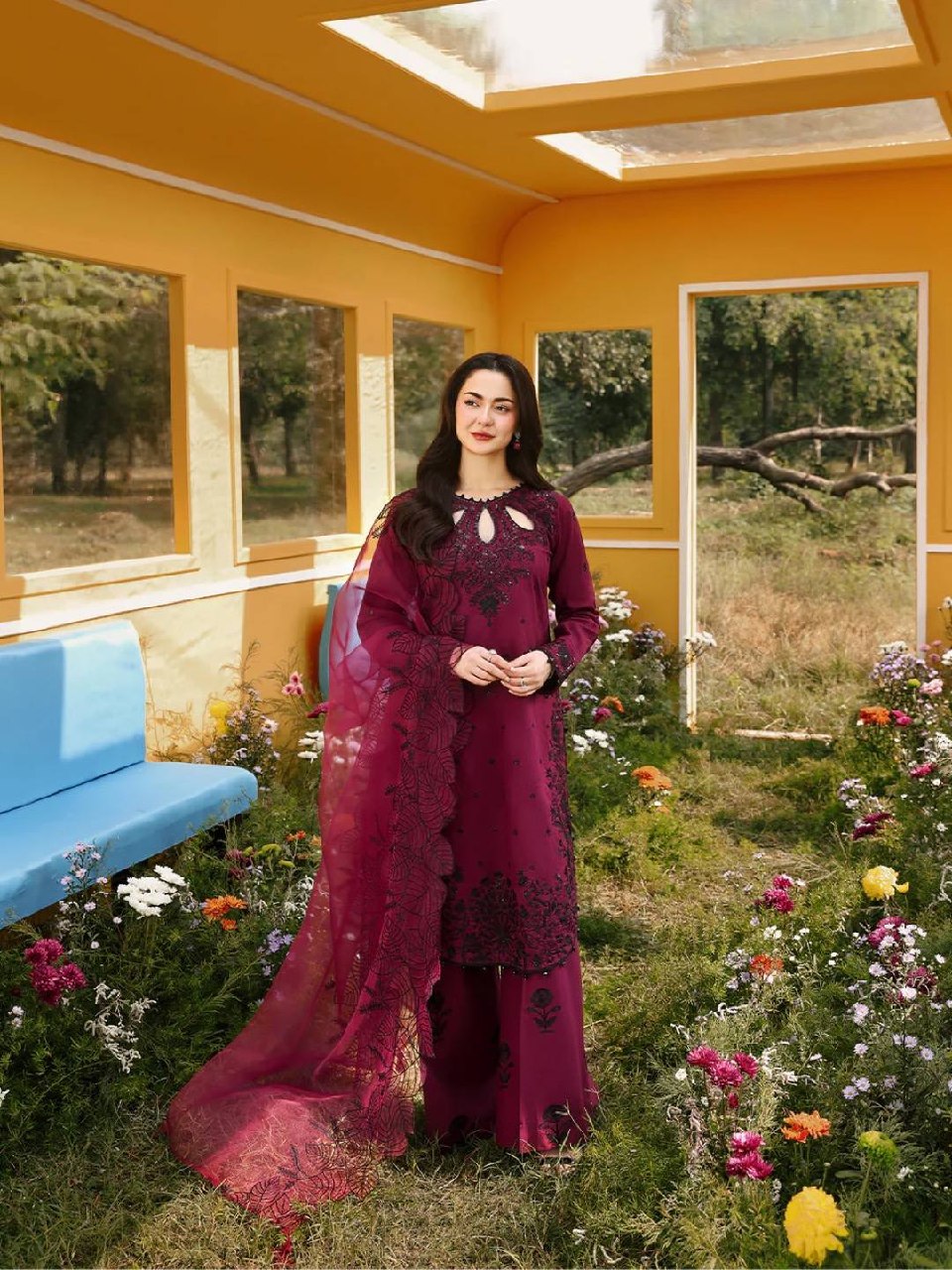 LadyVastara Designer Satin Rayon Embroidered Plazzo Set with Organza Dupatta | Full Stitched Ethnic Wear
