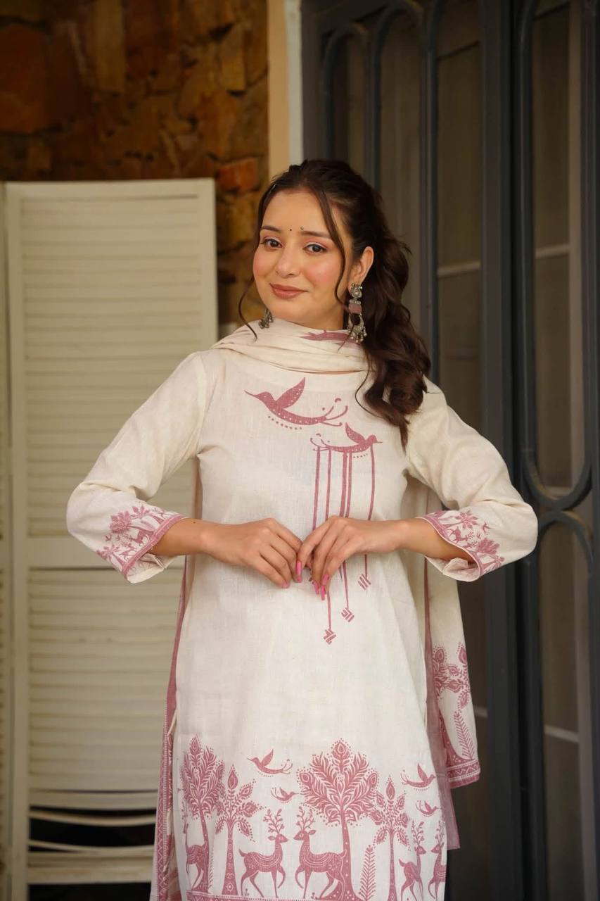 LadyVastara Premium Cambric Cotton Ethnic Kurta Set for Women