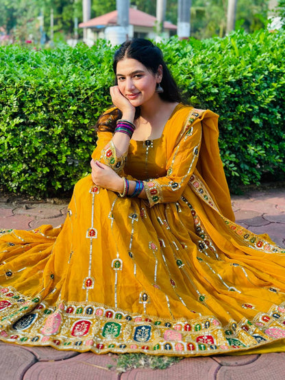 LadyVastara Royal Designer Anarkali Suit Set with Heavy Sequins & Embroidery Work