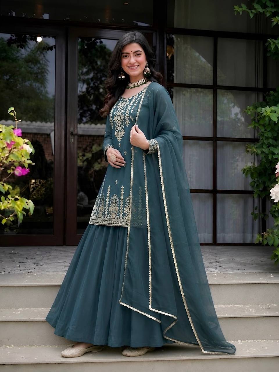 LadyVastara Wedding & Festival Ready Roman Cotton Lehenga Set for Women