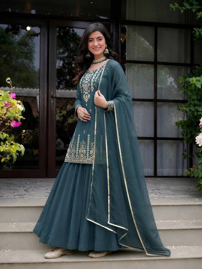 LadyVastara Wedding & Festival Ready Roman Cotton Lehenga Set for Women